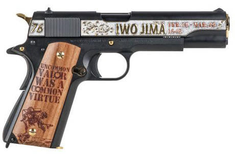 G&G GPM1911 IWO JIMA Limited Version Airsoft Pistol, Gold/Silver