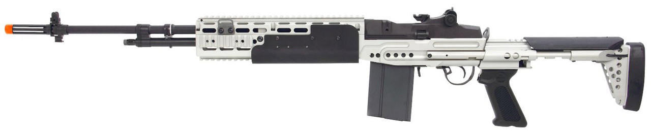 G&G GR14 EBR Long ETU (Deans) AEG Airsoft Rifle, Silver