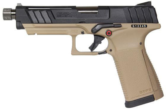 G&G GTP 9 Green Gas Blowback Airsoft Pistol, Black/Tan