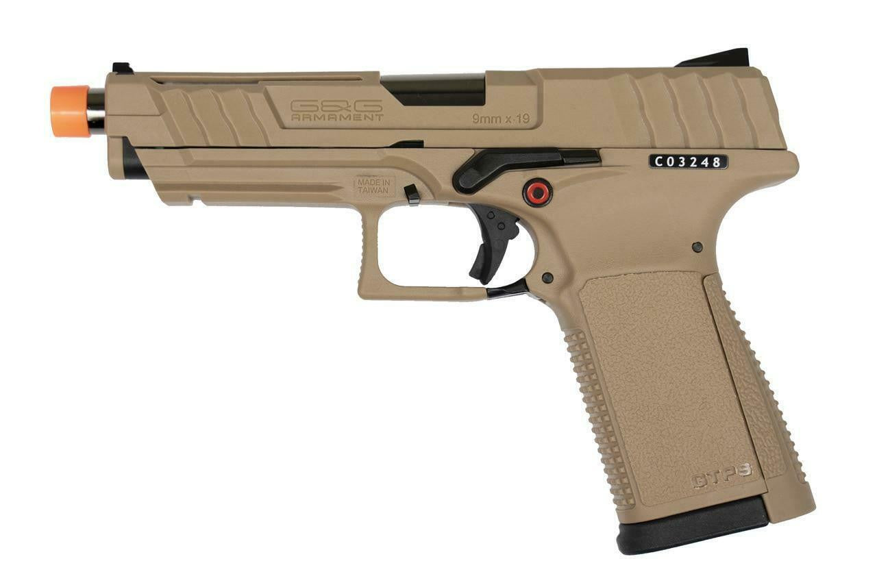 G&G GTP9 Gas Blowback Airsoft Pistol, Tan