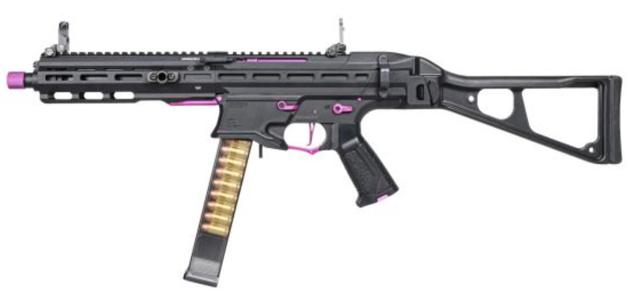 G&G PCC 45 AEG Airsoft Rifle, Purple/Black