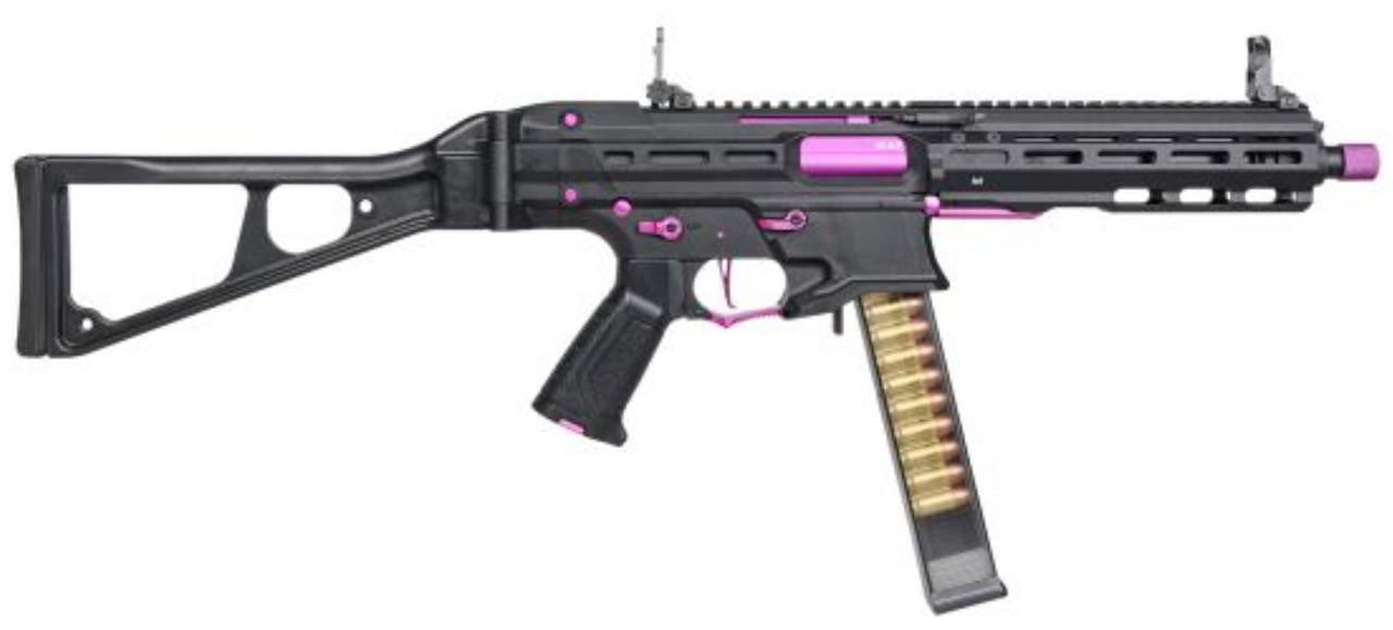 G&G PCC 45 AEG Airsoft Rifle, Purple/Black
