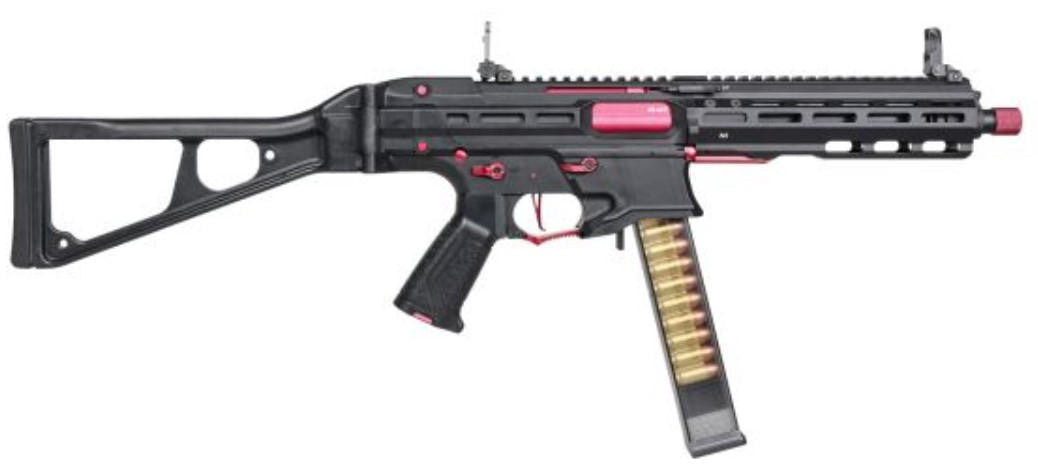 G&G PCC 45 AEG Airsoft Rifle, Red/Black