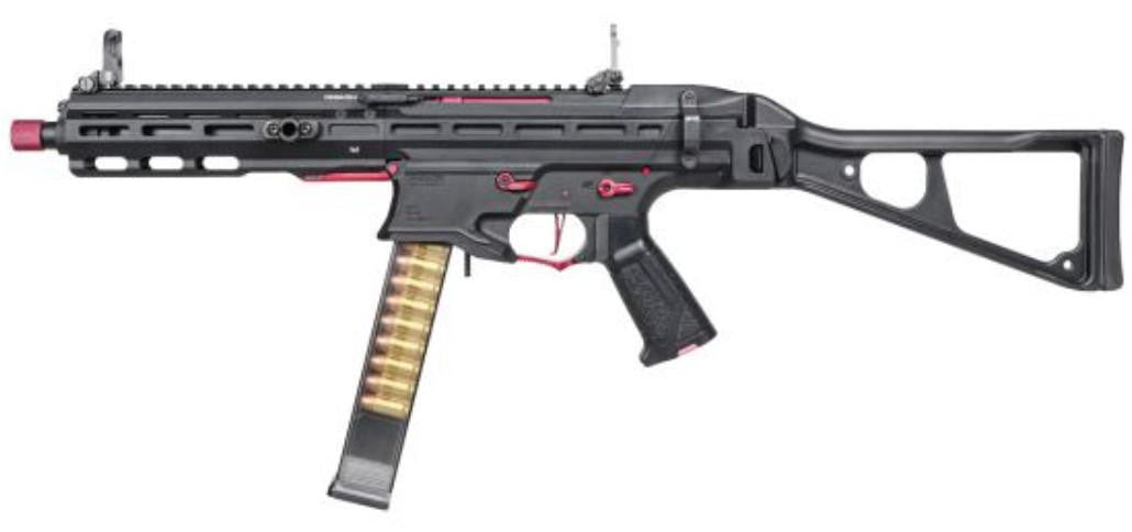 G&G PCC 45 AEG Airsoft Rifle, Red/Black