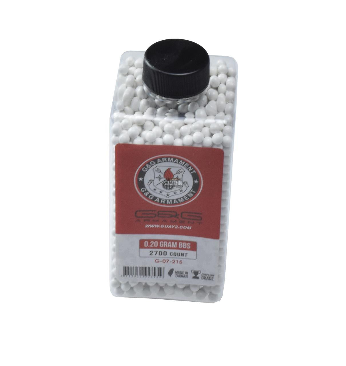 G&G Perfect BBs, 0.20g, 2700 ct. Bottle, White
