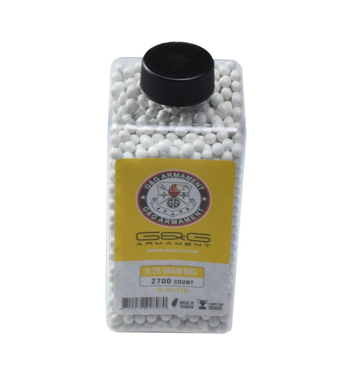G&G Perfect BBs, 0.25g, 2700 ct. Bottle, White