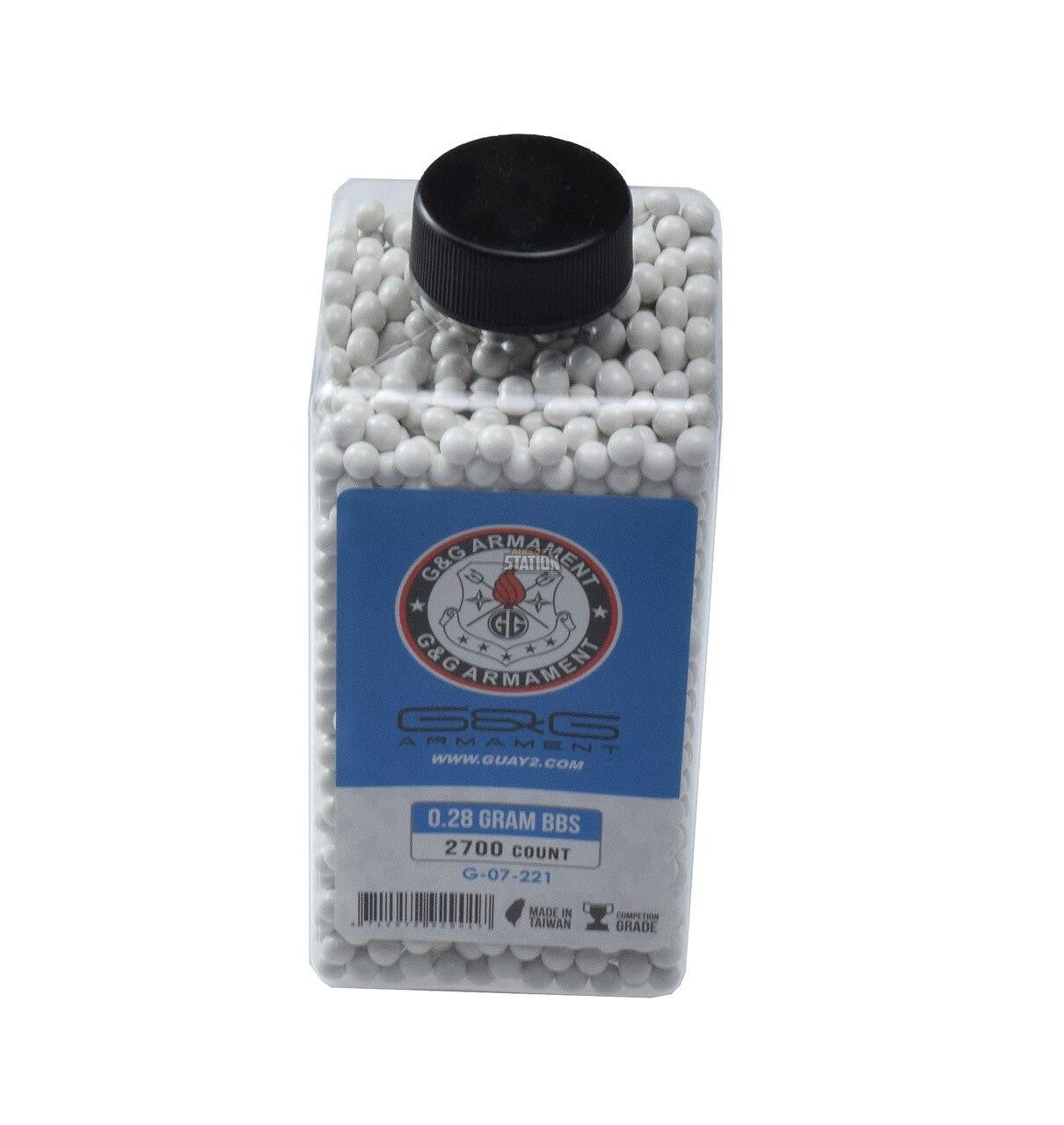 G&G Perfect BBs, 0.28g, 2700 ct. Bottle, White