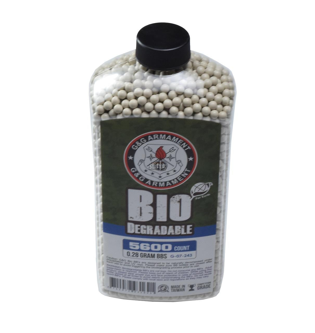 G&G Perfect BBs, 0.28g, 5600 ct. Bottle, White, Biodegradable