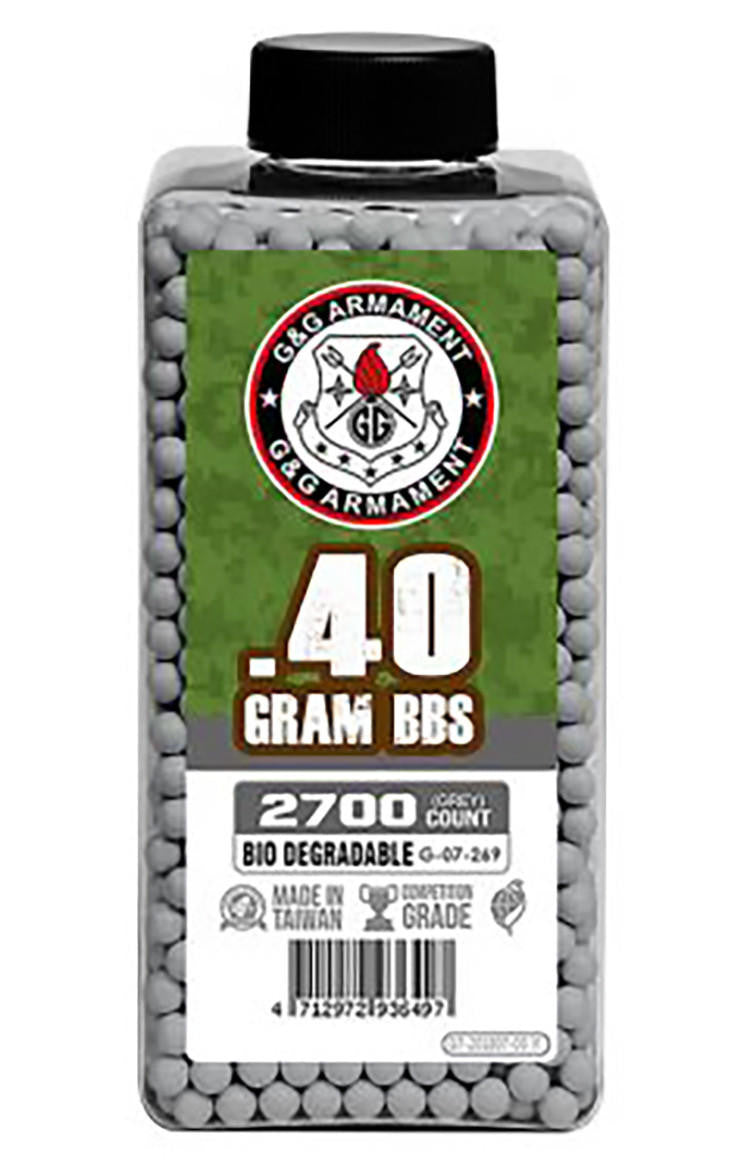 G&G Perfect BBs 0.40g 2700 ct. Bottle Biodegradable, Grey