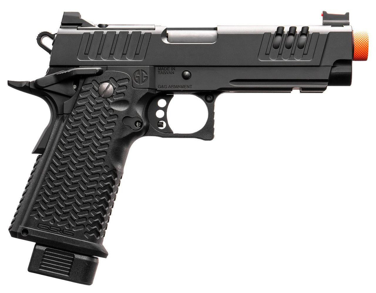 G&G STP45 PRO 8" US Gas Airsoft Pistol, Black