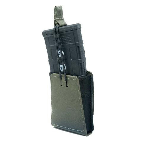 GBRS Group Single Rifle Magazine Pouch w/ Bungee Retention, Ranger Green