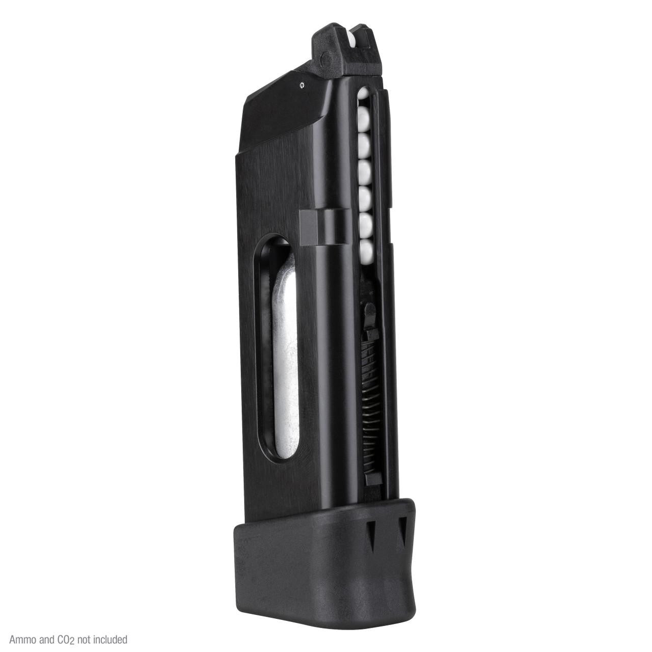 Glock G19 Gen5 MOS CO2 17rd Magazine, Black
