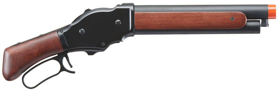 Golden Eagle 1887 Compact Lever Action Gas Powered Airsoft Shotgun, Black