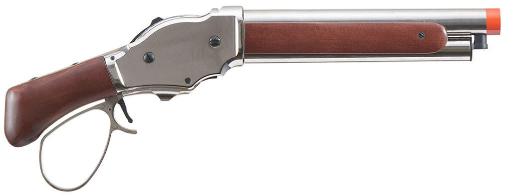 Golden Eagle 1887 Compact Wide Lever Action Gas Powered Airsoft Shotgun, Silver