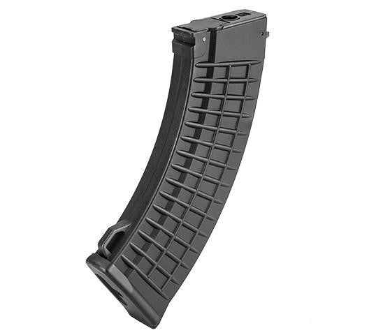 Golden Eagle Airsoft AK-47 600rd Waffle Polymer High-Cap AEG Magazine, Black