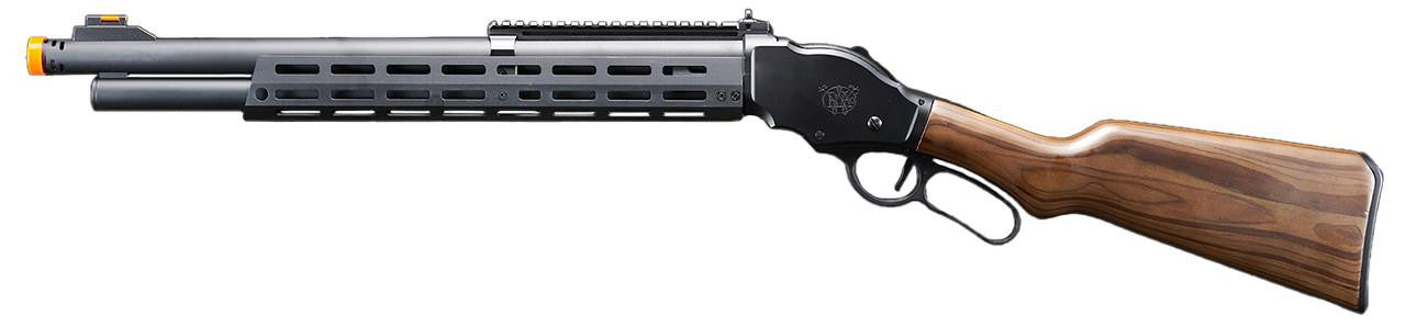 Golden Eagle Alpha Tactical Production A.T.87 Long Barrel Lever Action Gas Airsoft Shotgun, Black