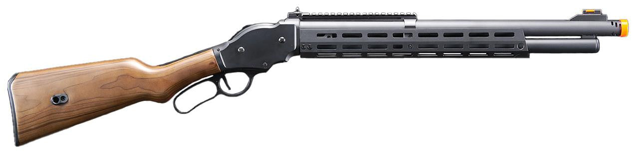 Golden Eagle Alpha Tactical Production A.T.87 Long Barrel Lever Action Gas Airsoft Shotgun, Black