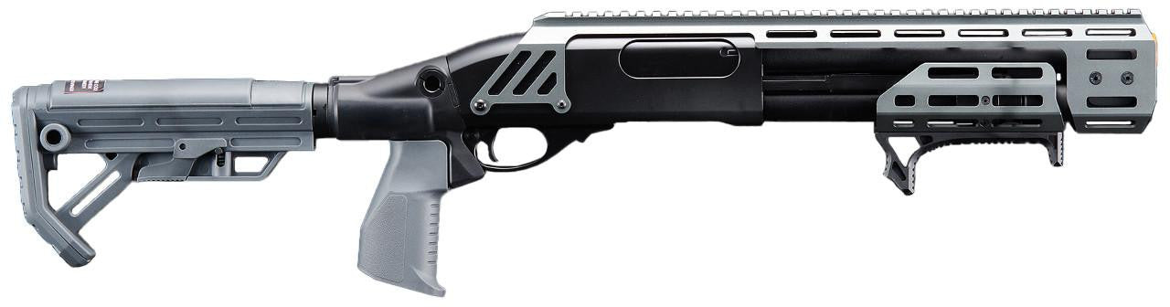 Golden Eagle Alpha Tactical Production A.T.P. Doomsday CO2 Gas Pump-Action Airsoft Shotgun, Gray