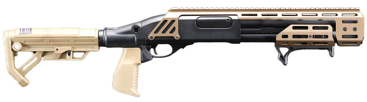 Golden Eagle Alpha Tactical Production A.T.P. Doomsday CO2 Gas Pump-Action Airsoft Shotgun, Tan