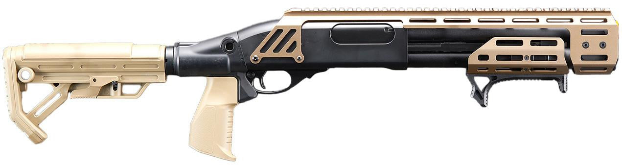 Golden Eagle Alpha Tactical Production A.T.P. Doomsday Gas Pump-Action Airsoft Shotgun, Tan