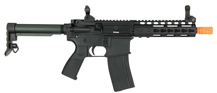 Golden Eagle Elite Series 7” Keymod CQB Gas Blowback Airsoft Rifle, Black