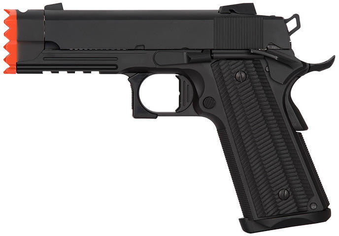 Golden Eagle IMF 3317 Hi-Capa GBB Metal Airsoft Pistol w/ Integrated Muzzle Break, Black