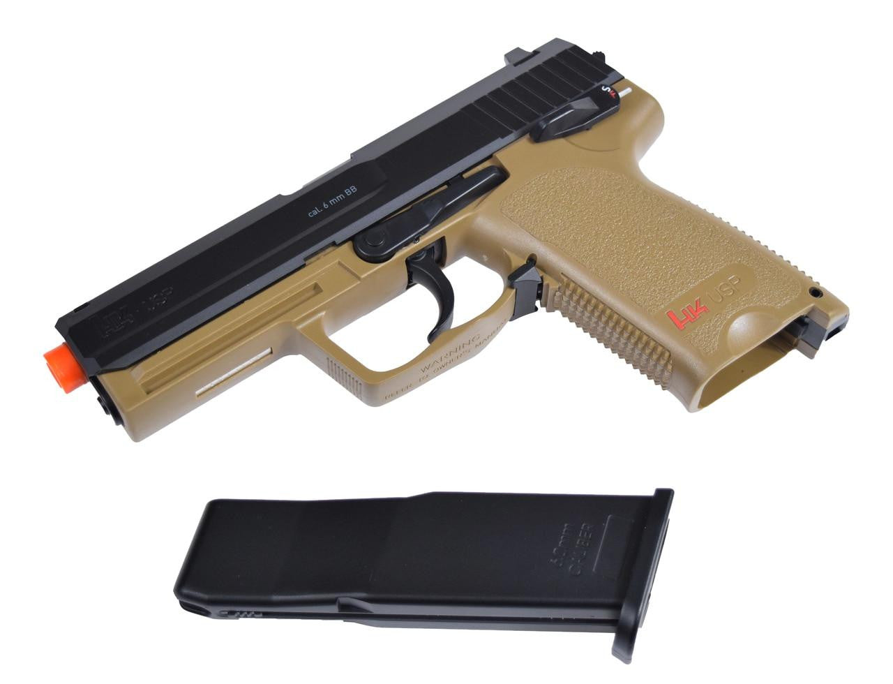 H&K USP CO2 Airsoft Pistol, Black/Tan
