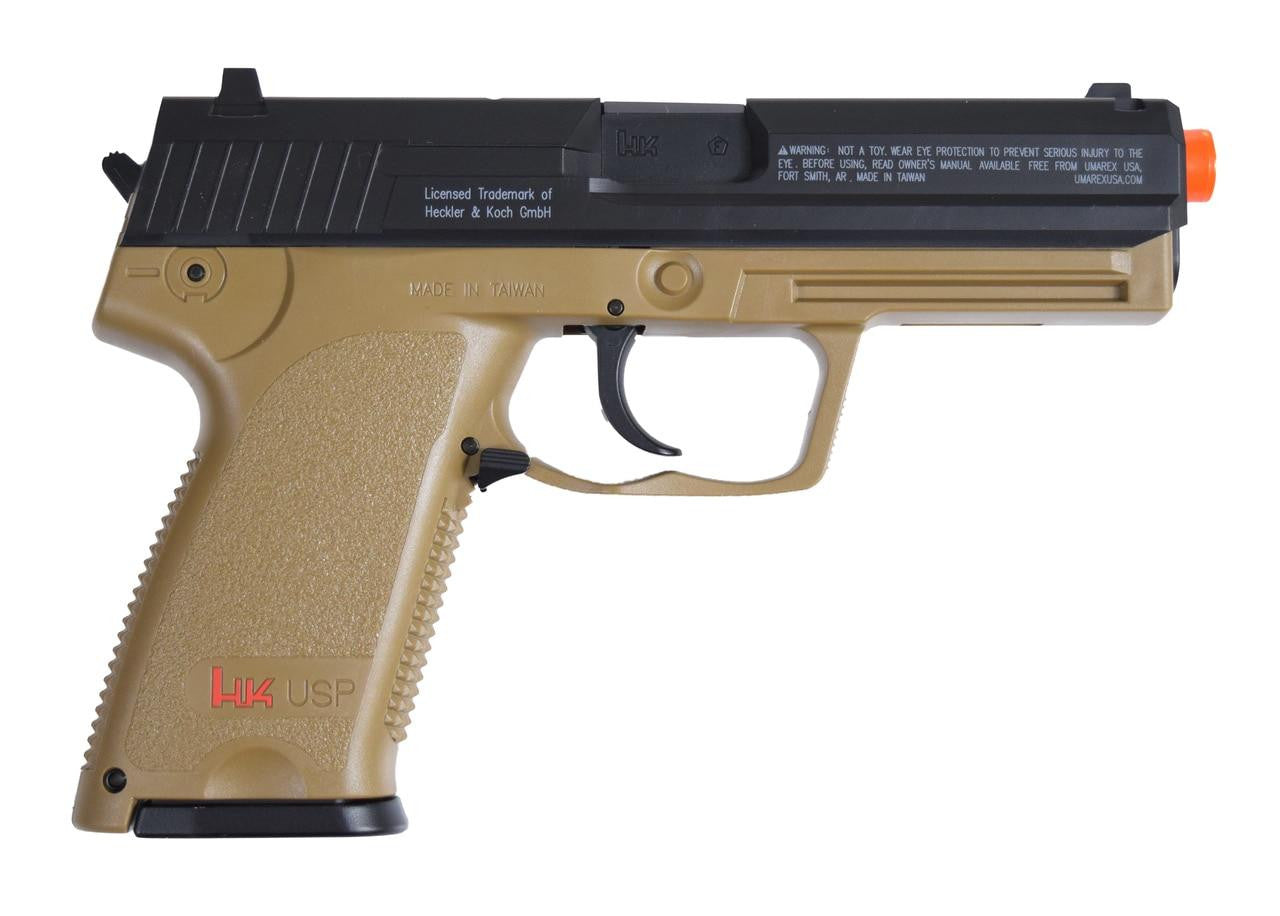 H&K USP CO2 Airsoft Pistol, Black/Tan