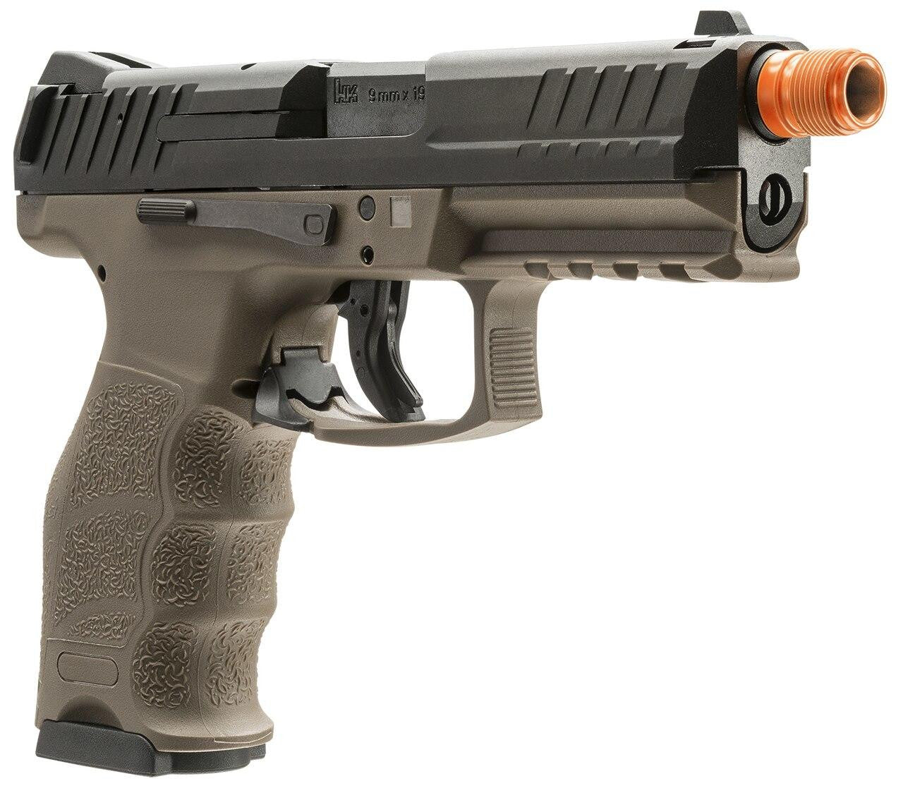 H&K VP9 Tac Gas Blowback Airsoft Pistol, Black/Tan