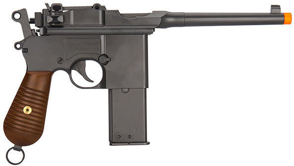 HFC Gas Non-Blowback C96 "Box Cannon" Airsoft Pistol, Black