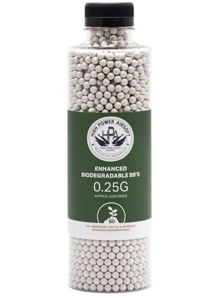 HPA 0.25g Biodegradable Airsoft BBs, 4000 Ct.