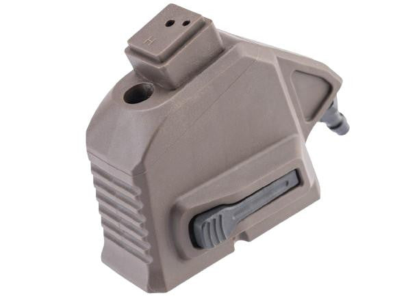 ICS EMG Master Mods M4 HPA Magazine Adapter for GBB Airsoft Pistols, Tan