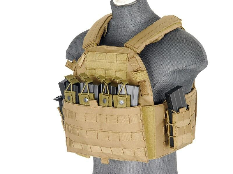 Inner 4 Pocket Magazine Pouch for 6094 Plate Carrier, Khaki