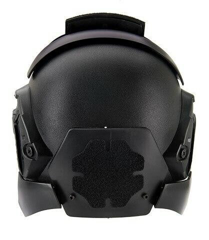 Interstellar Battle Trooper Full Face Airsoft Helmet, Black