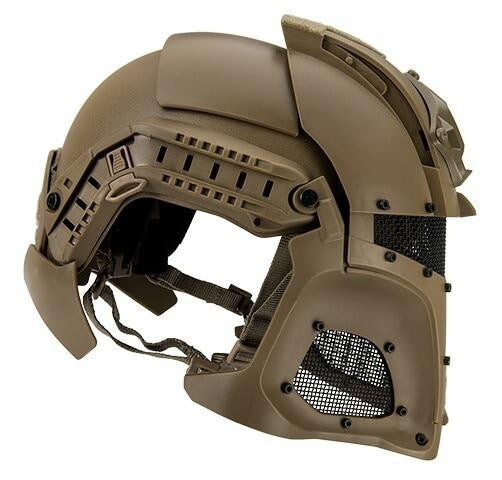 Interstellar Battle Trooper Full Face Airsoft Helmet, Tan