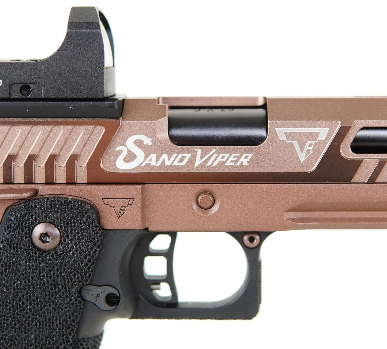 JAG Arms TTI Sand Viper HIGH GRADE Hi Capa GBB Airsoft Pistol, Two-Tone