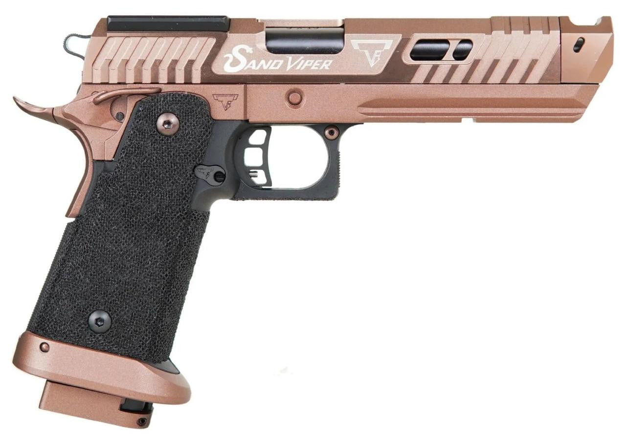 JAG Arms TTI Sand Viper HIGH GRADE Hi Capa GBB Airsoft Pistol, Two-Tone
