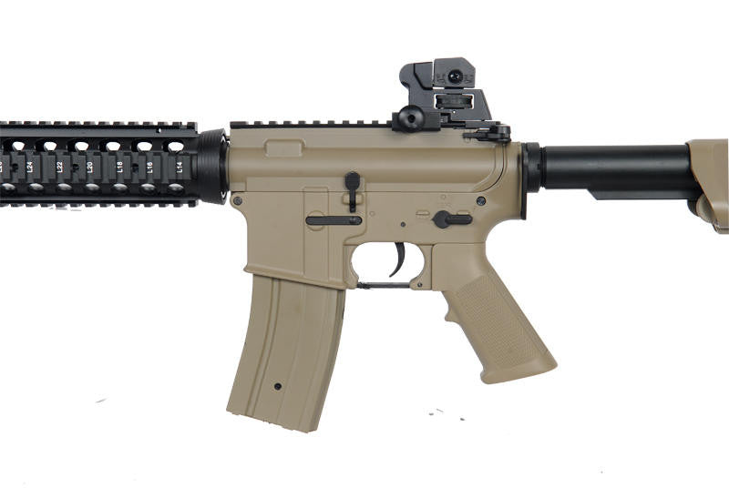 JG Super Enhanced M4 CQB RIS AEG Dark Earth Airsoft Rifle