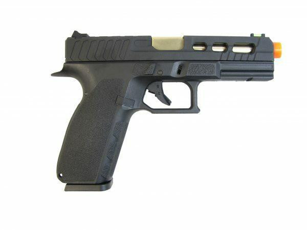 KJW KP13C Custom Hi-Capa Gas Blowback Airsoft Pistol, Black