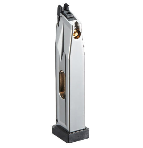 KLI Hi-Capa Baba Yaga 2 CO2 Blowback Airsoft Pistol 30rd Magazine, Silver