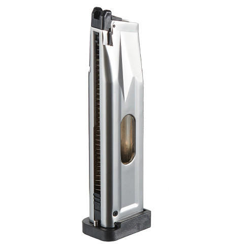 KLI Hi-Capa Baba Yaga 2 CO2 Blowback Airsoft Pistol 30rd Magazine, Silver