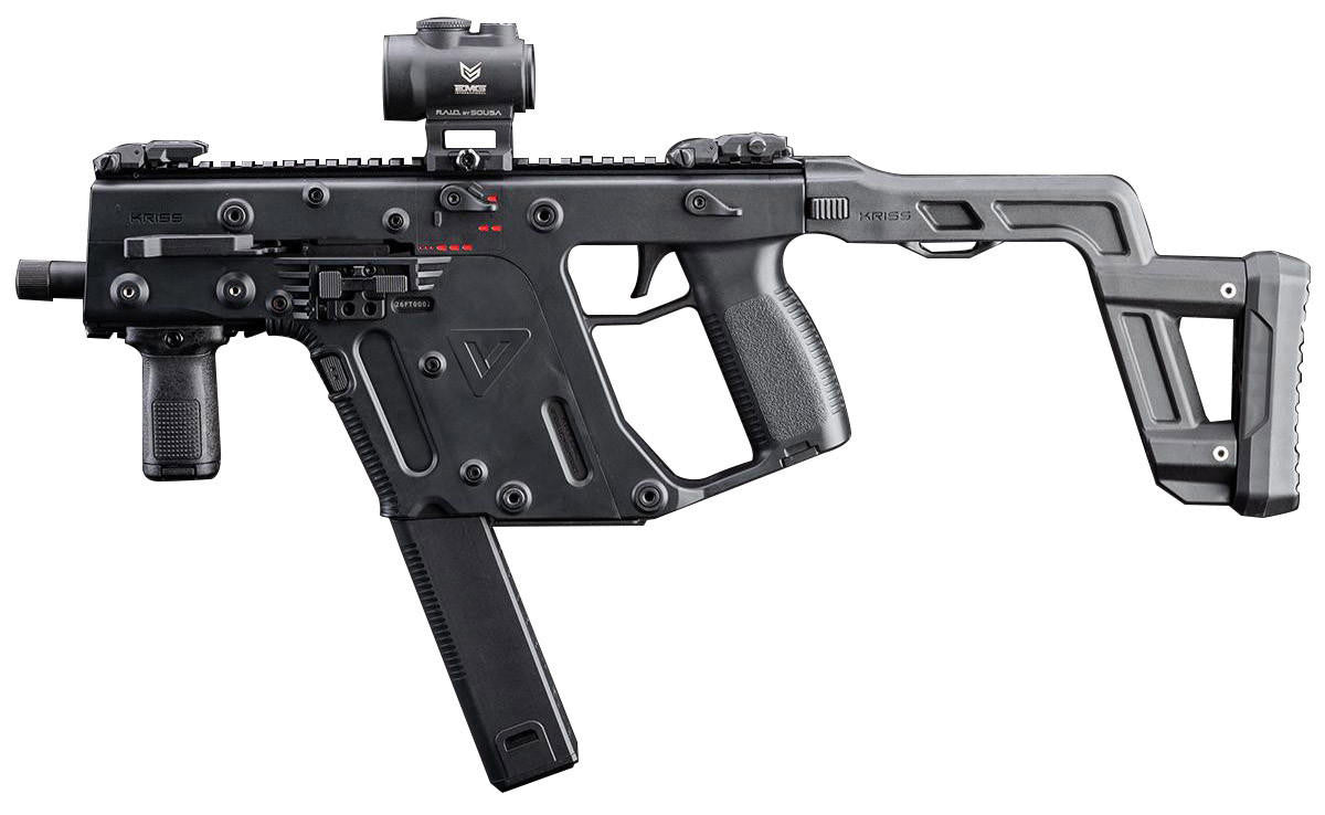 Krytac KRISS Vector Gas Blowback SMG Airsoft Rifle, Black