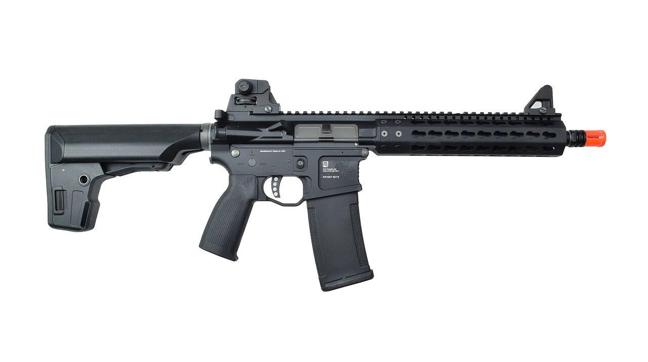 KWA PTS Mega Arms MKM AR-15 CQB Gas Airsoft Rifle, Black