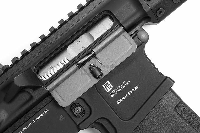KWA PTS Mega Arms MKM AR-15 CQB Gas Airsoft Rifle, Black