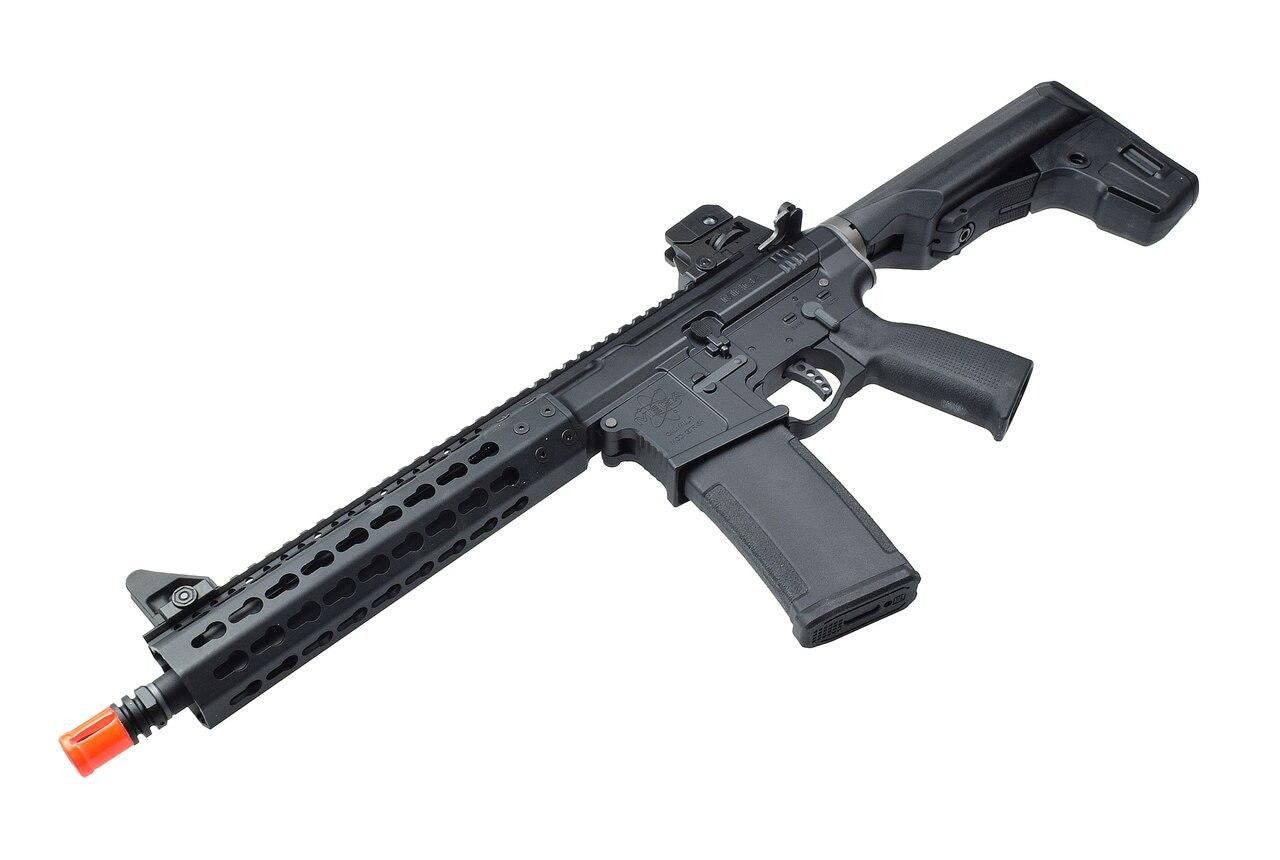 KWA PTS Mega Arms MKM AR-15 CQB Gas Airsoft Rifle, Black