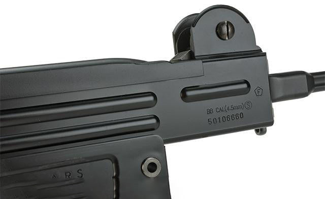 KWC Full Metal CO2 Powered Full Auto 4.5mm Mini Uzi Air Gun, Black