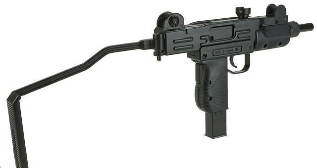 KWC Full Metal CO2 Powered Full Auto 4.5mm Mini Uzi Air Gun, Black