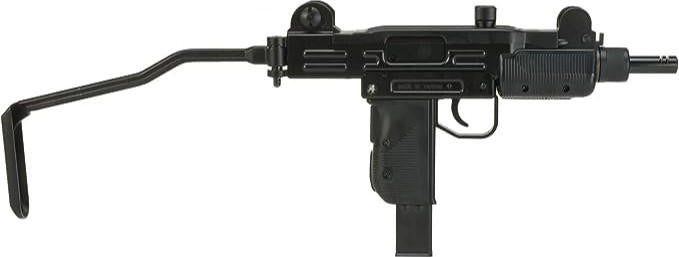 KWC Full Metal CO2 Powered Full Auto 4.5mm Mini Uzi Air Gun, Black