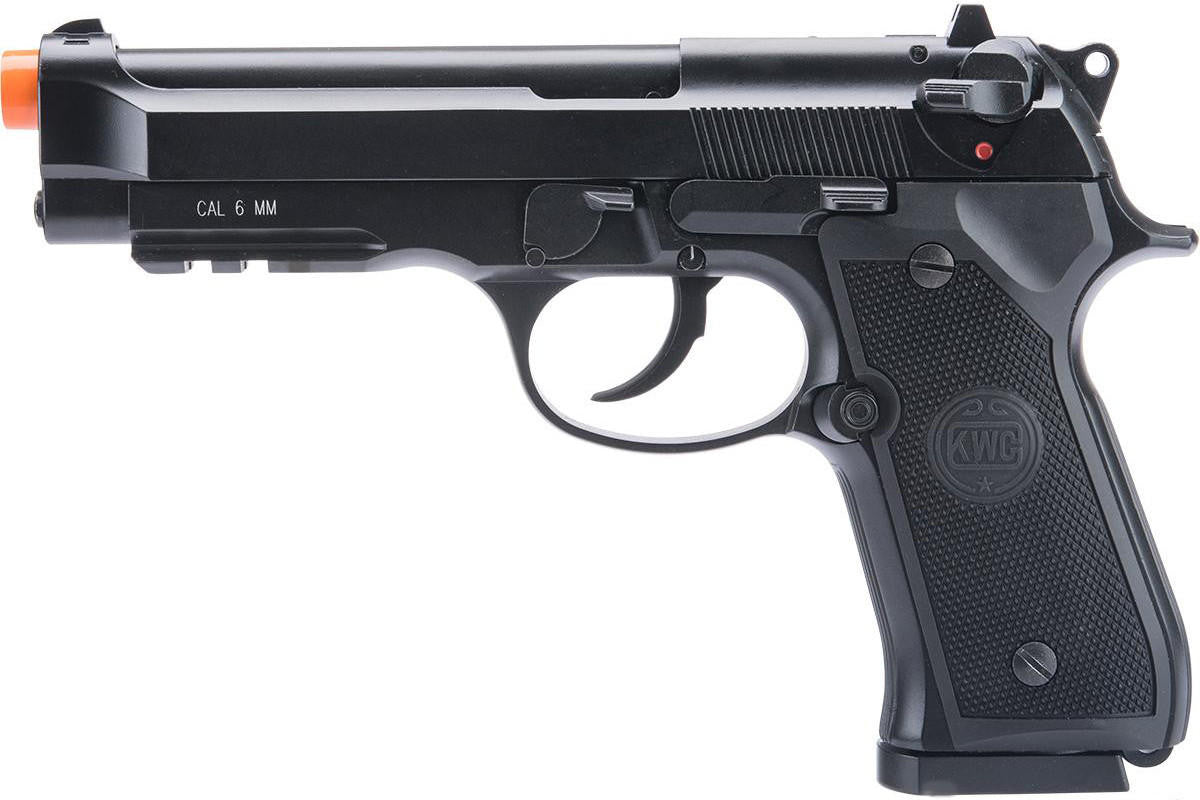 KWC M92 Select Fire CO2 Gas Blowback Airsoft Pistol, Black