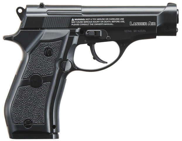 Lancer Air Saber X84 CO2 .177 Cal Full Metal Airgun Pistol, Black